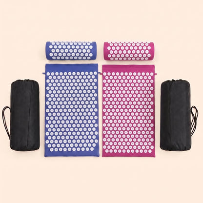Tapis d'acupression Duo Bleu marine Fushia