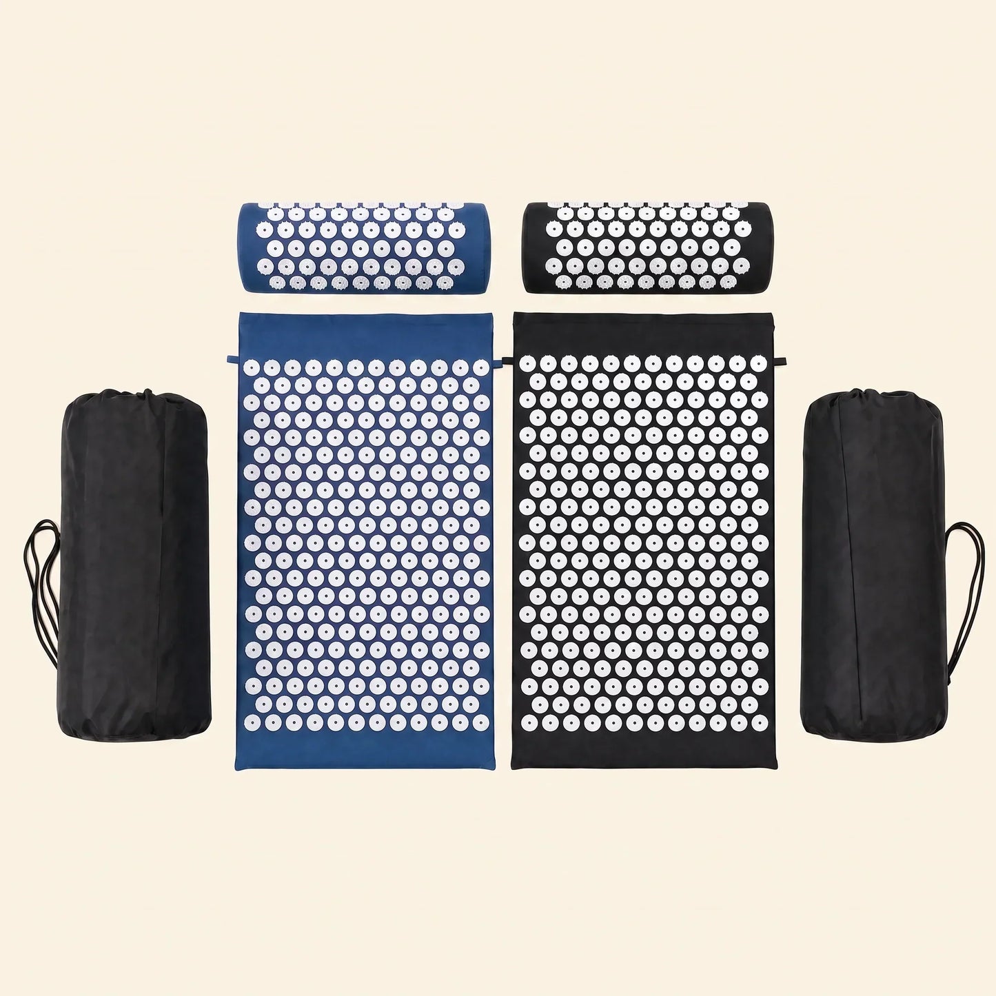 Tapis d'acupression Duo Bleu marine Noir