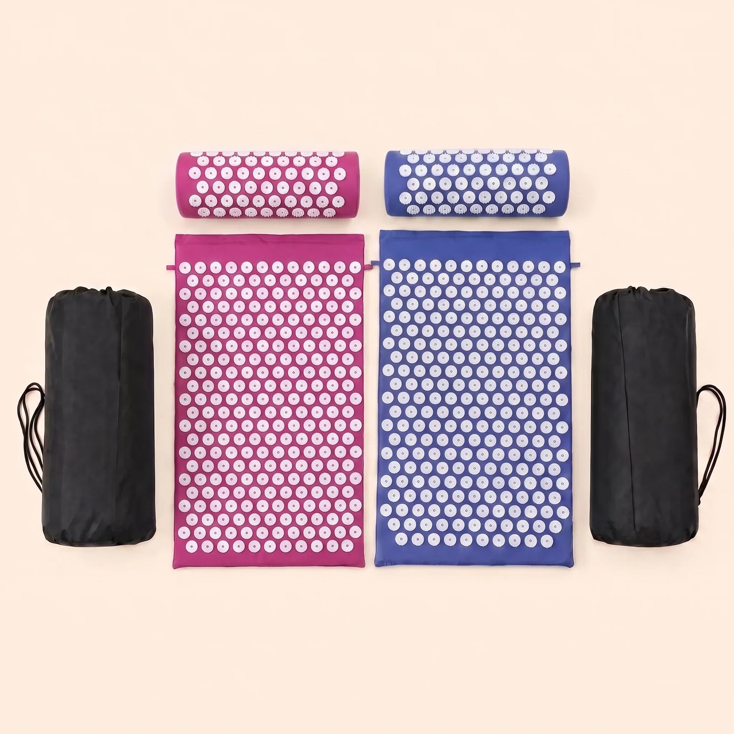 Tapis d'acupression Duo Fushia Bleu marine