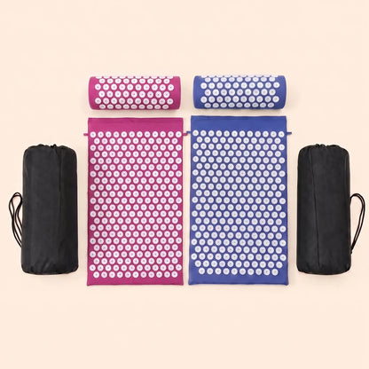 Tapis d'acupression Duo Fushia Bleu marine