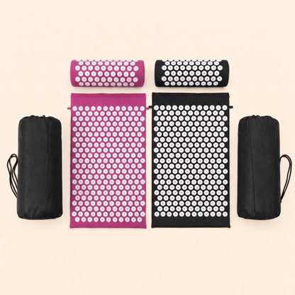 Tapis d'acupression Duo Fushia Noir