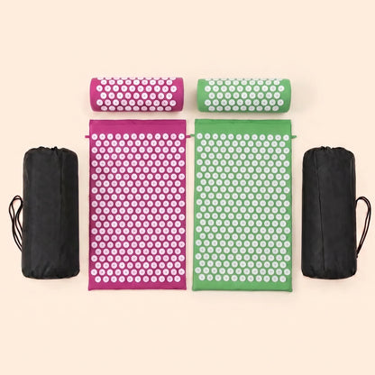 Tapis d'acupression Duo Fushia Vert