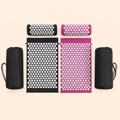 Tapis d'acupression Duo Noir Fushia