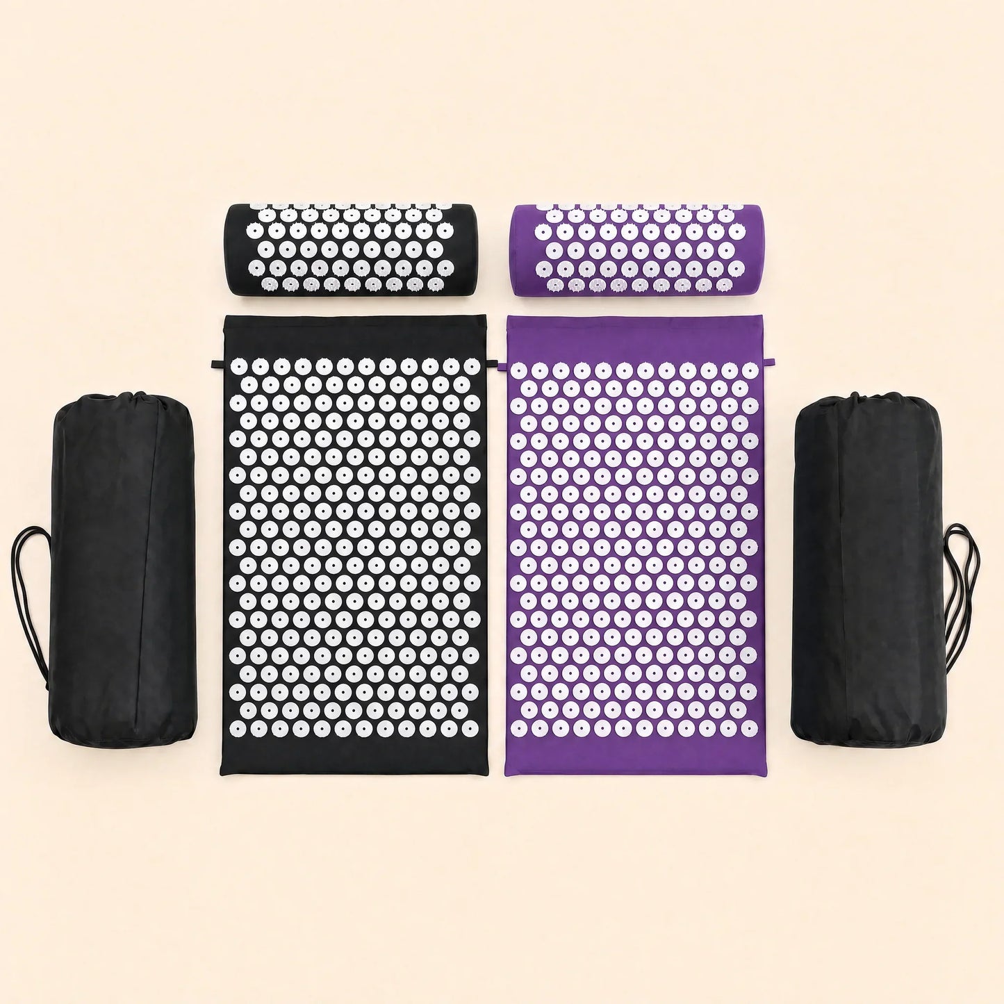Tapis d'acupression Duo Noir Violet