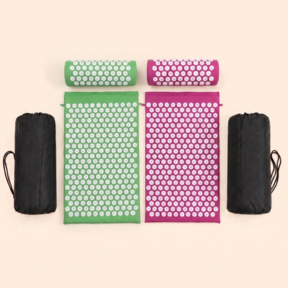 Tapis d'acupression Duo Vert Fushia